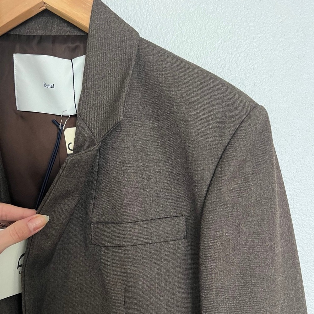 NWT Dunst Essential 2 Button Wool Blazer Size M in Brown - Picture 6 of 11